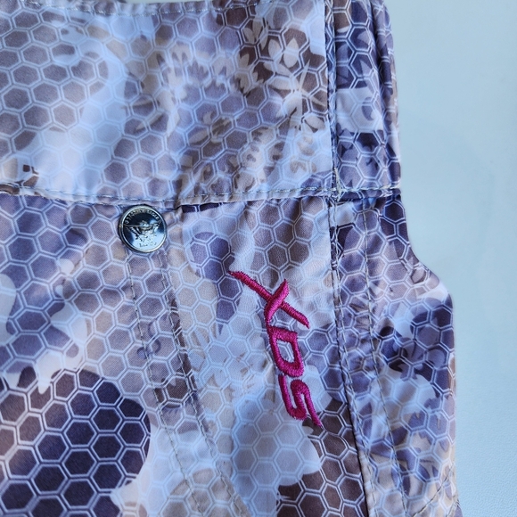 DAILY SPORT XDS Skort Skirt Shorts Golf Tennis Black Purple Zipper Pockets Sz 6 - Picture 2 of 12